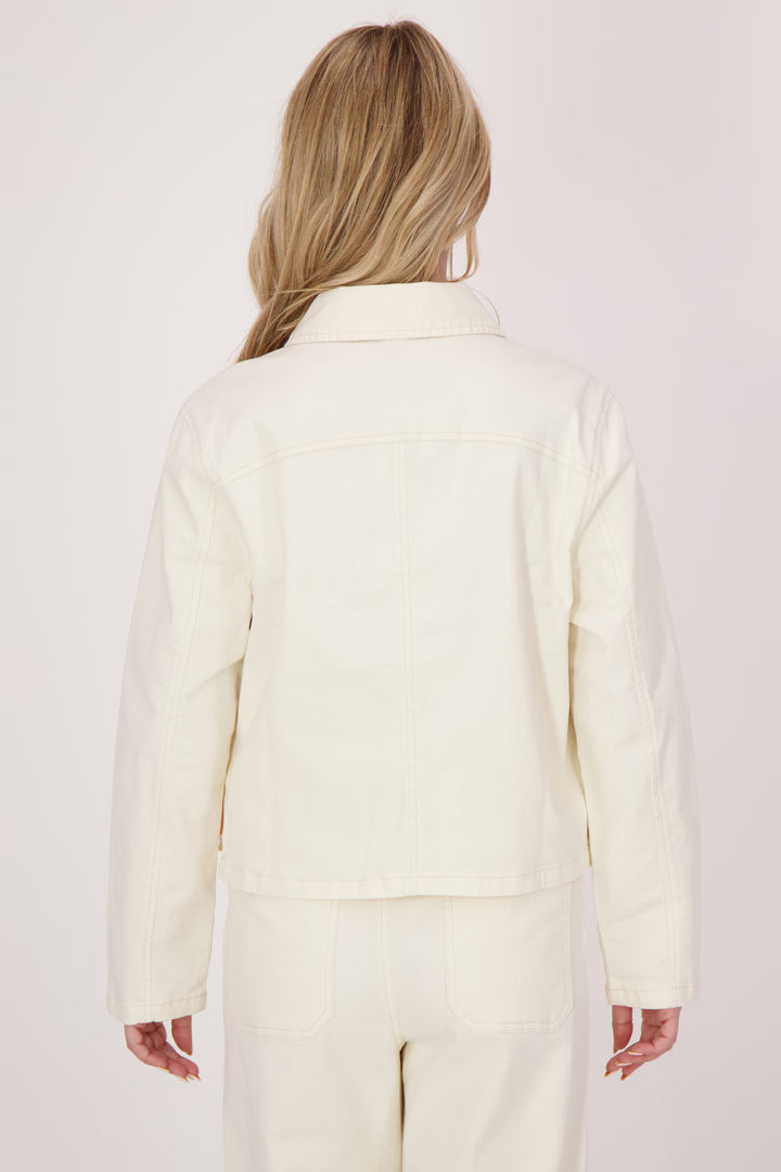 BEIGE DAISY HEM JACKET