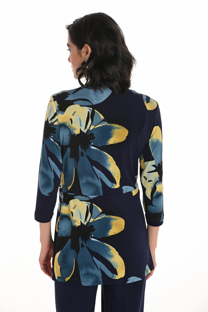 MIDNIGHT TEAL FLORAL CARDIGAN