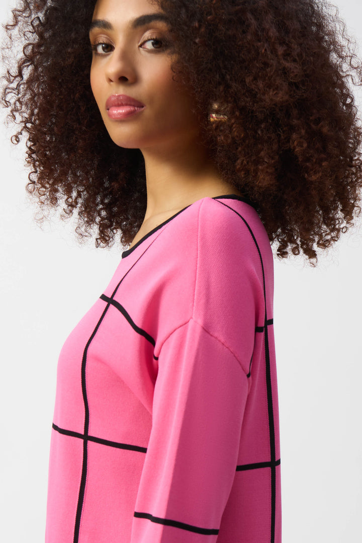 WINDOWPANE 3/4 SLEEVE TOP