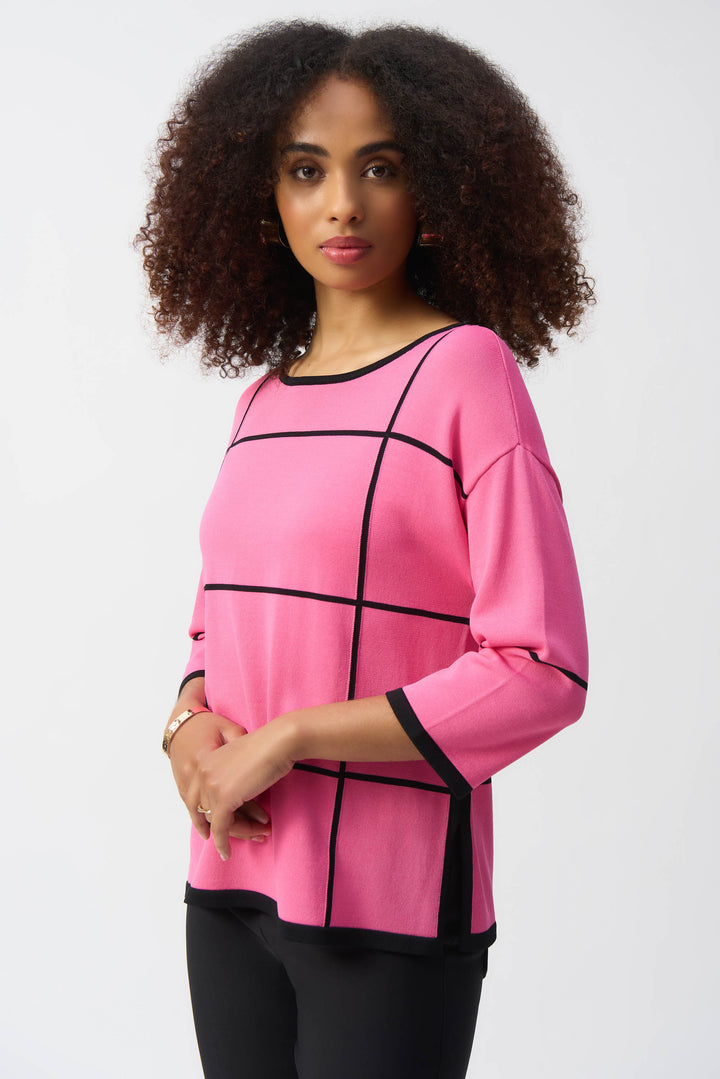 WINDOWPANE 3/4 SLEEVE TOP