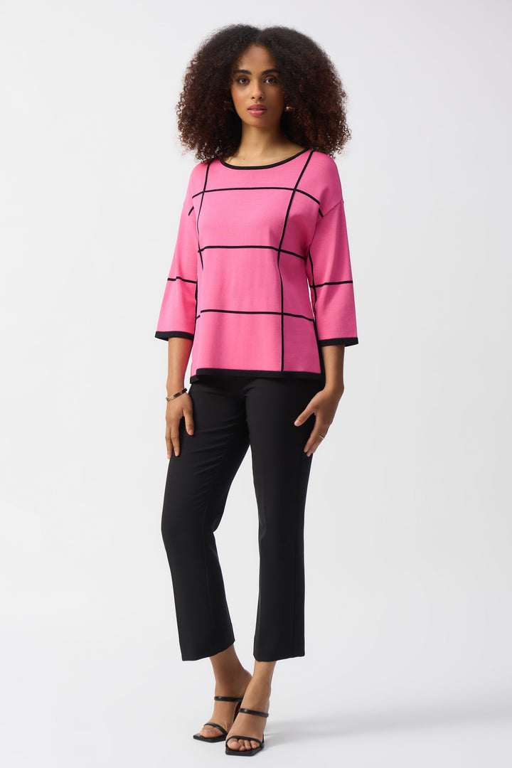 WINDOWPANE 3/4 SLEEVE TOP
