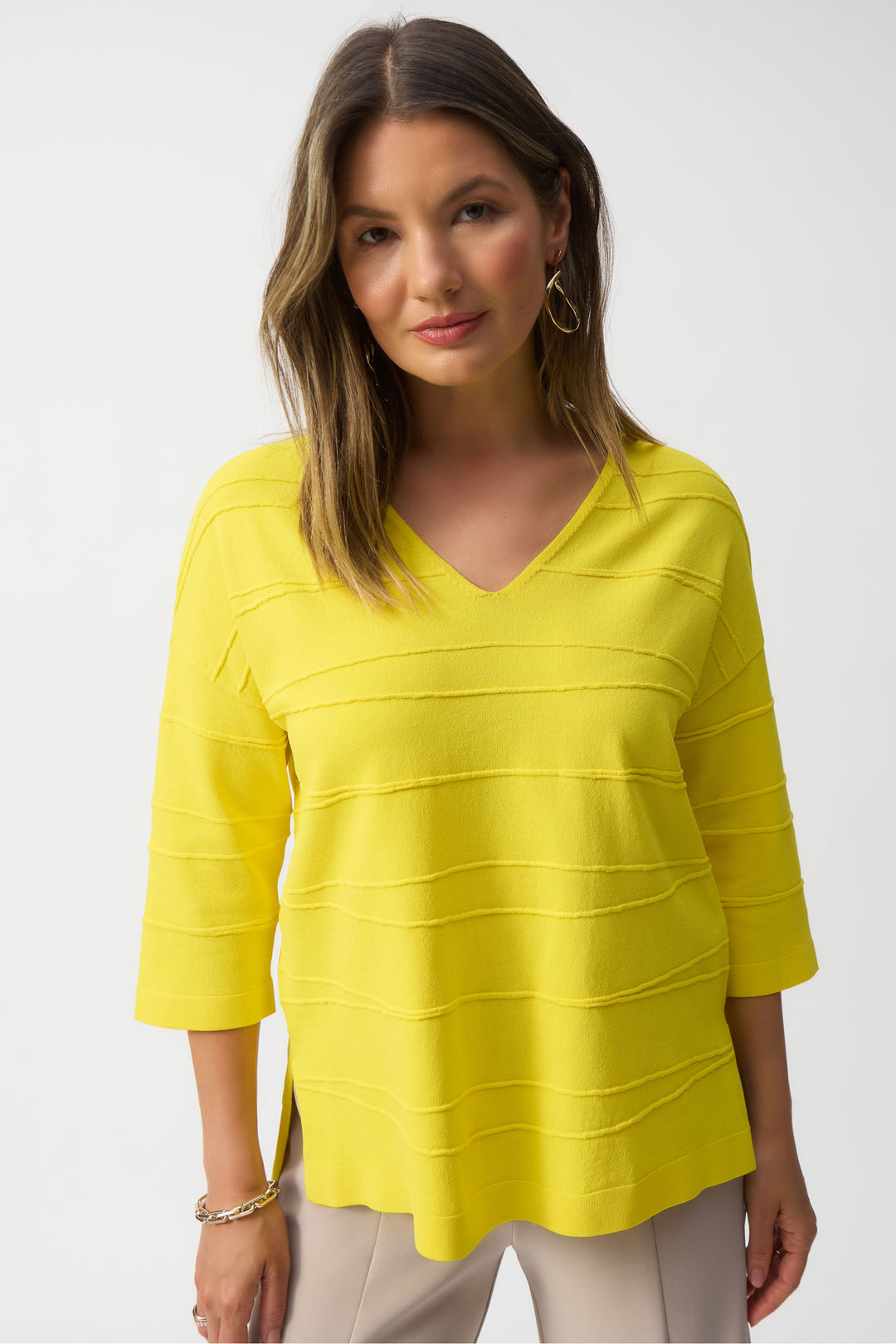 RIB 3/4 SLEEVE TOP