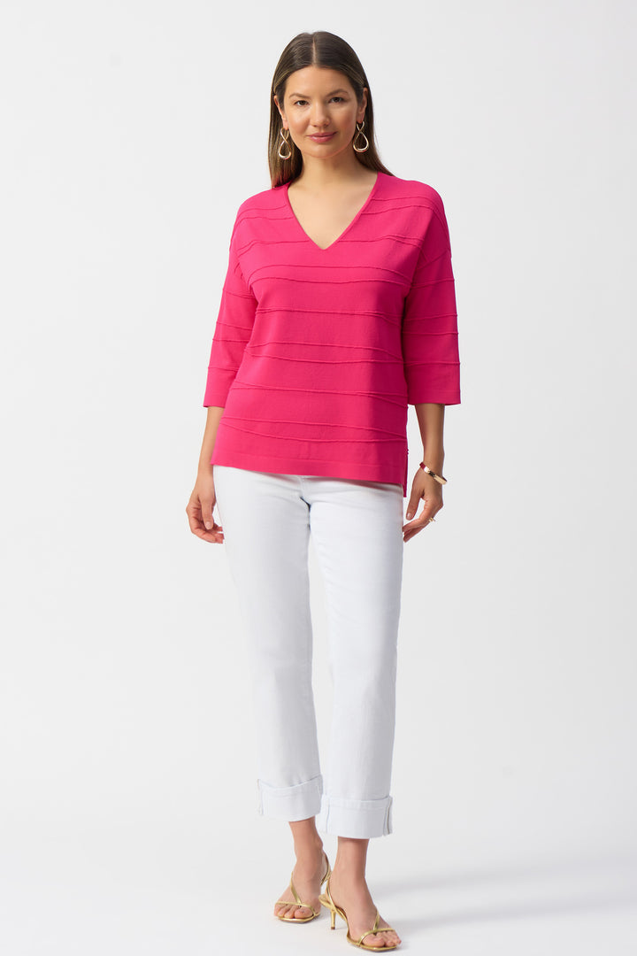 RIB 3/4 SLEEVE TOP