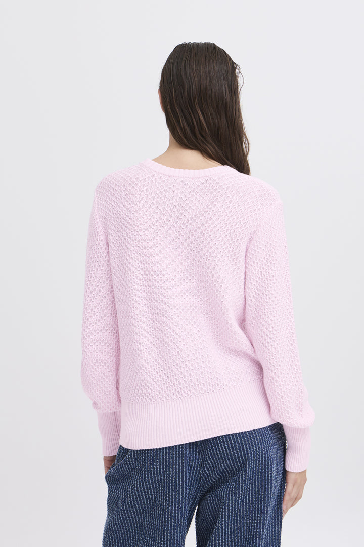 TEXTURED KNIT LS TOP