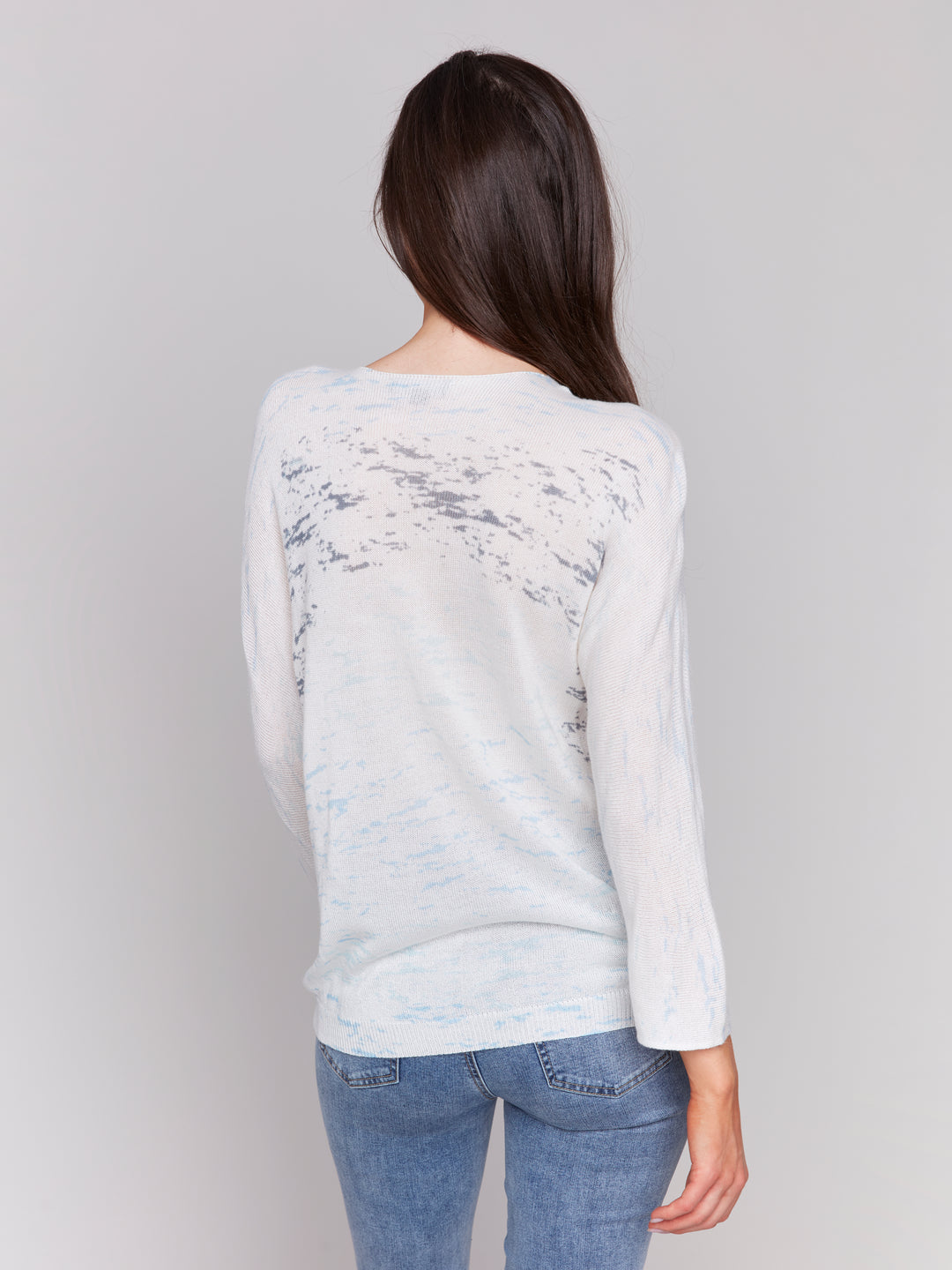 INDIGO FLOWER PRINT DOLMAN