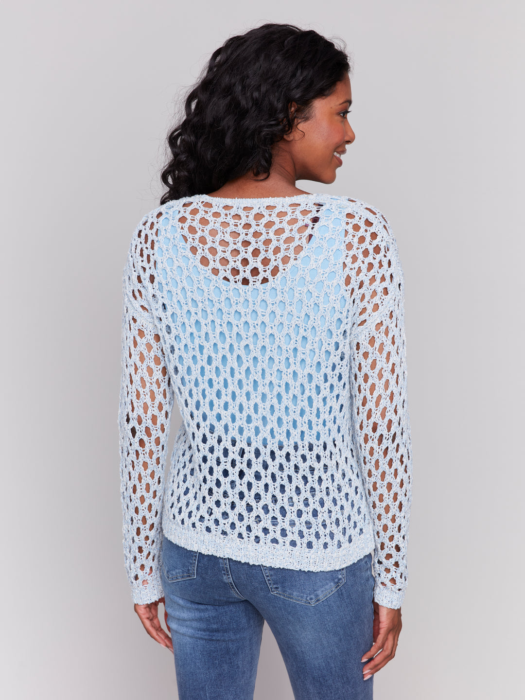 FISHNET CROCHET LS TOP