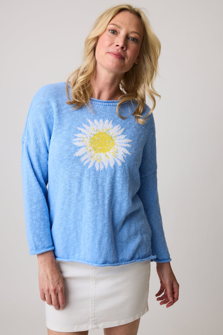 SUMMER FLOWERS SWEATER TOP