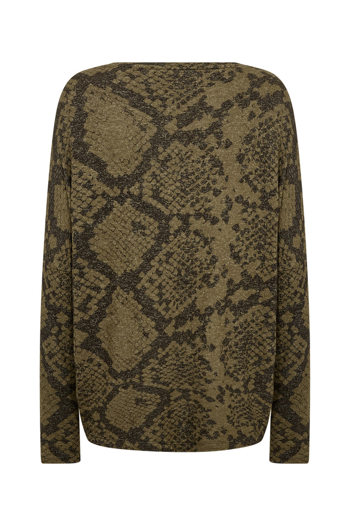 SNAKE PRINT DOLMAN SWEATER TOP