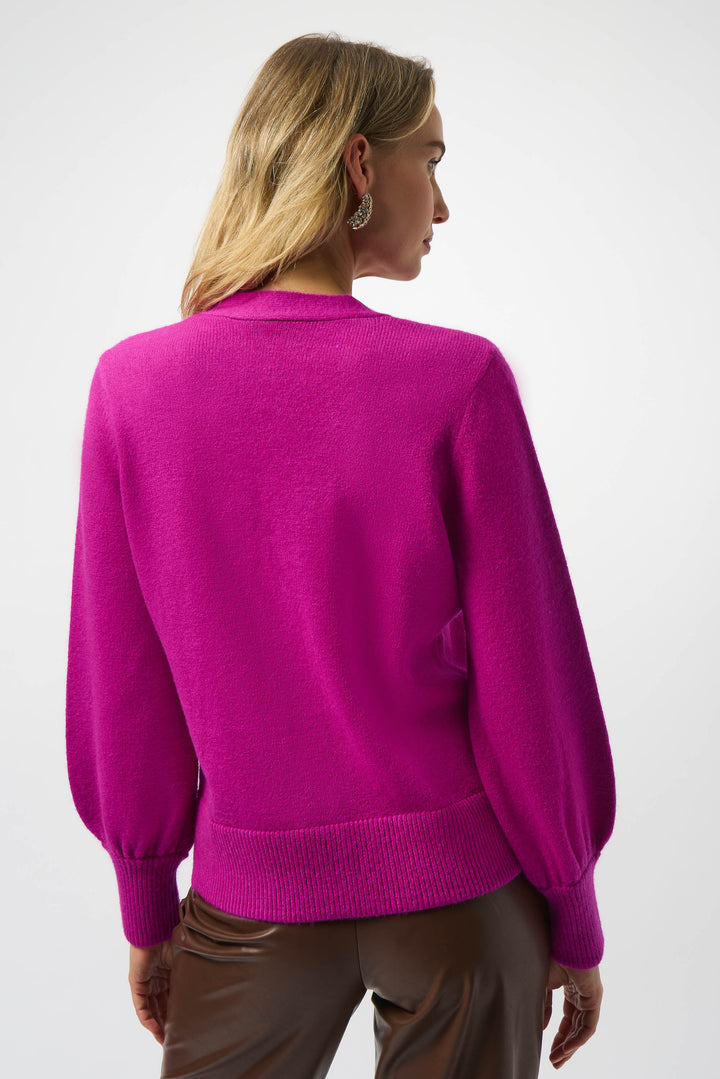 CARDIGAN WITH PUFF SLEEVES