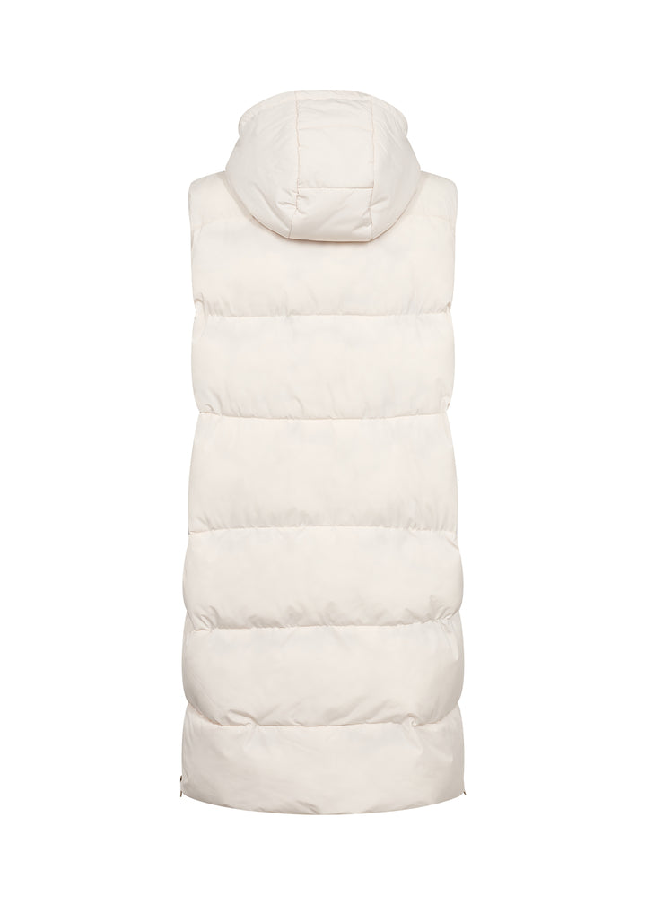 PUFFY LONG HOODIE VEST