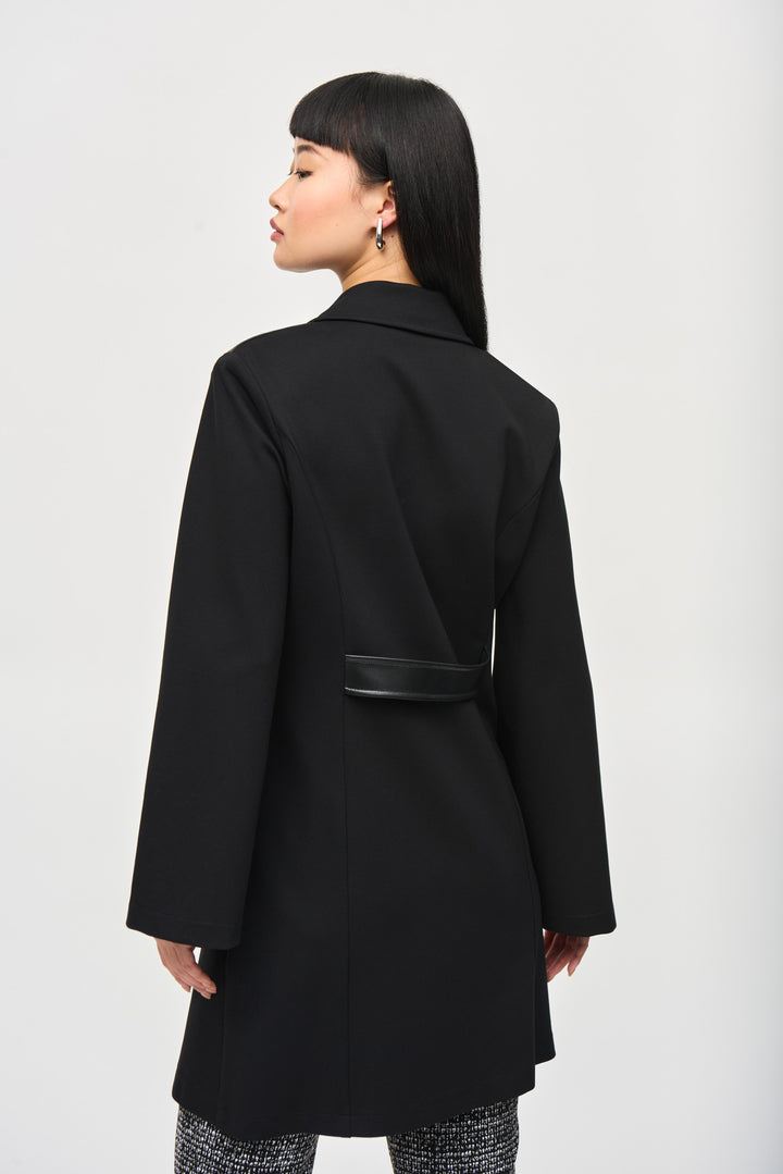 COAT WITH SLITTED SLEEVES