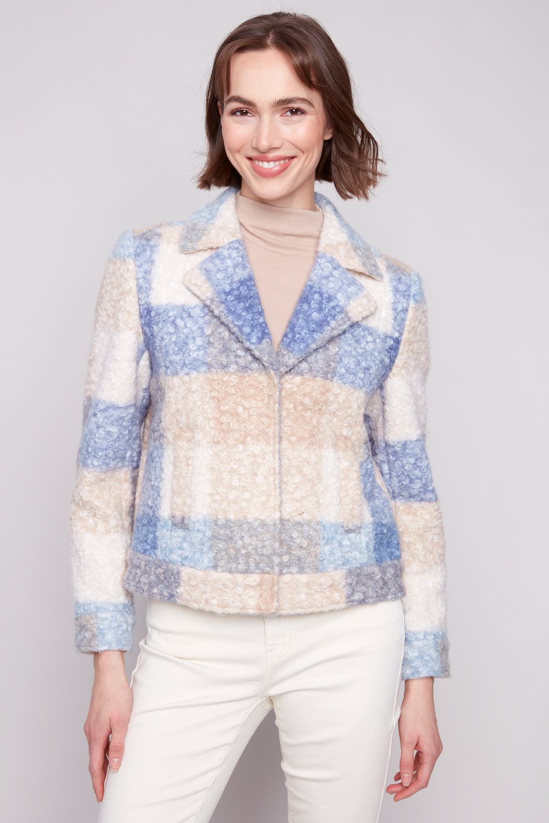 CHECK BOUCLE JACKET