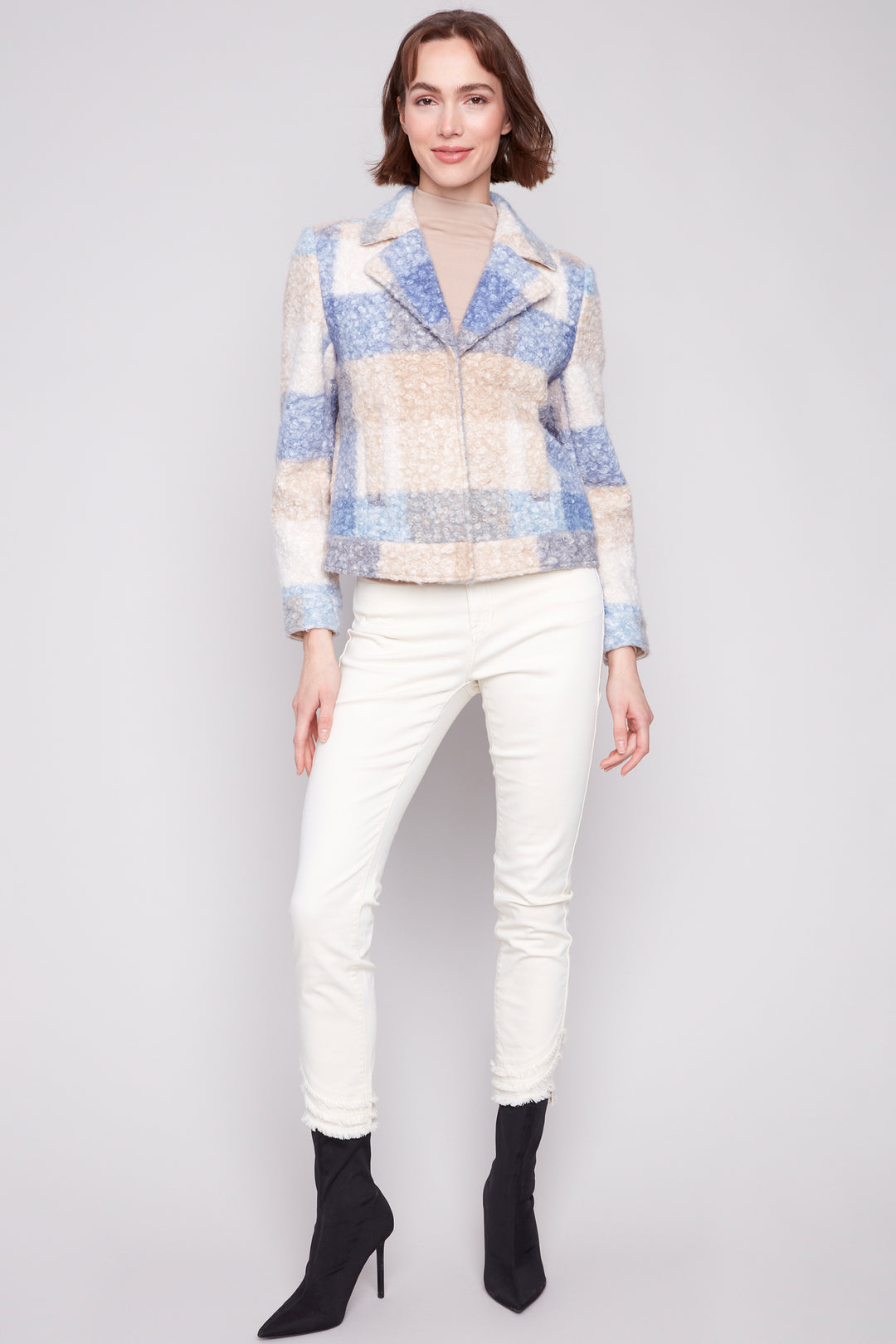 CHECK BOUCLE JACKET