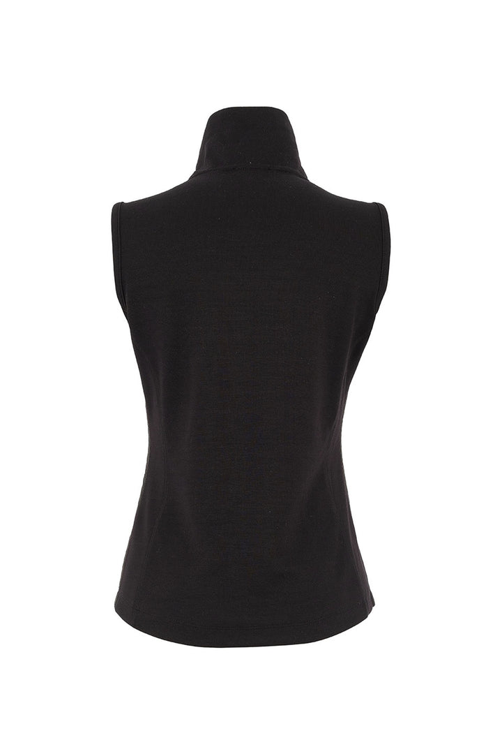 BLACK WHITE QUILT FRONT VEST