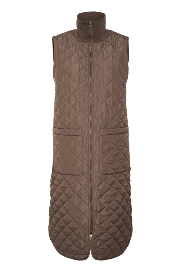 LONG QUILTED VEST