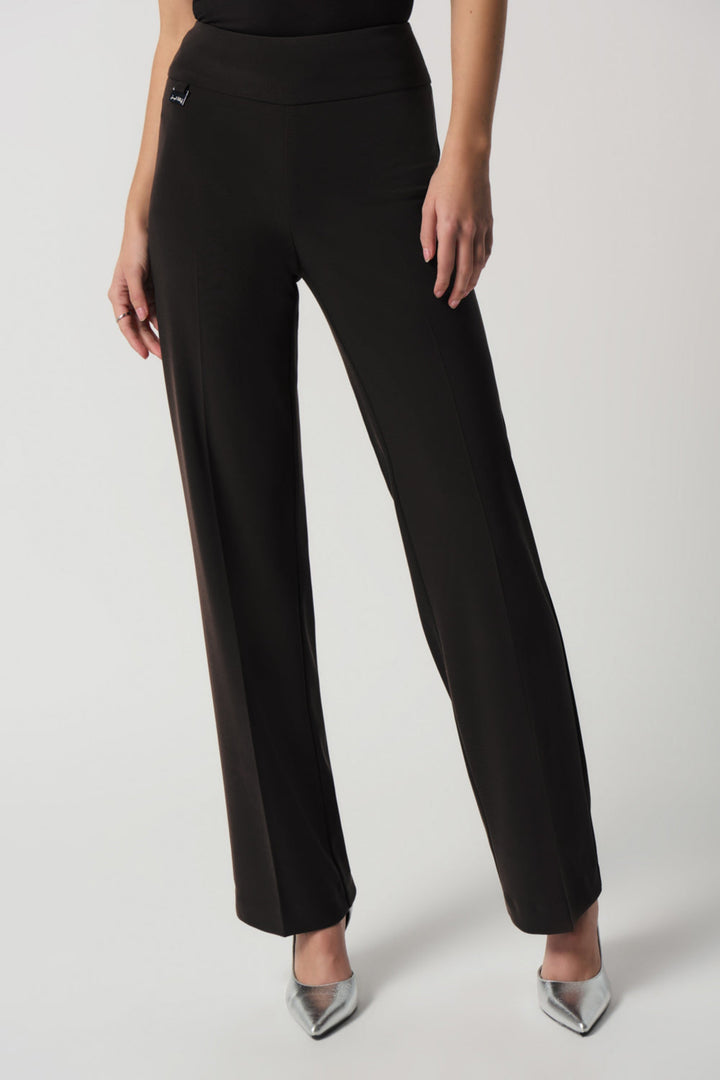 Joseph Ribkoff Fall 2024  The wide leg design and slip on waist provide both comfort and style. Unlined for ultimate versatility, dress them up or down for any occasion. 