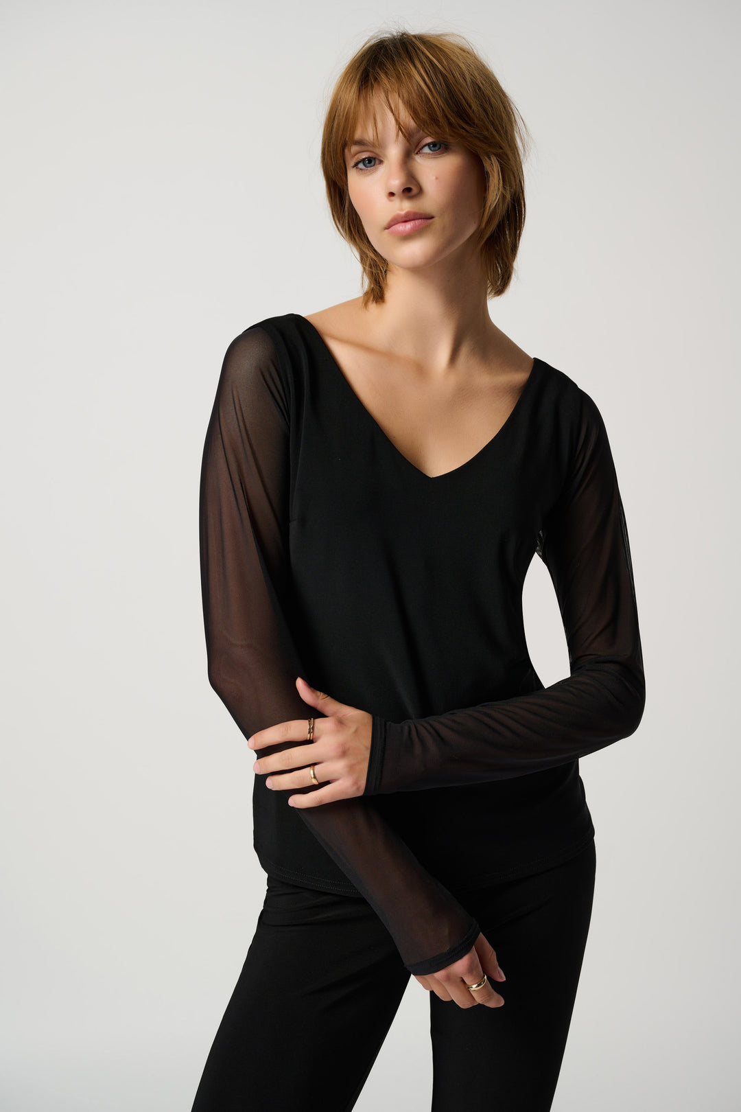Joseph Ribkoff Fall 2023 women's sheer mesh sleeves for under tops and dresses - under top