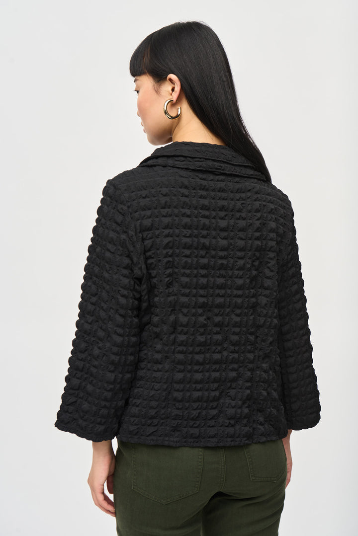 BUBBLE TEXTURED CROP JACKET