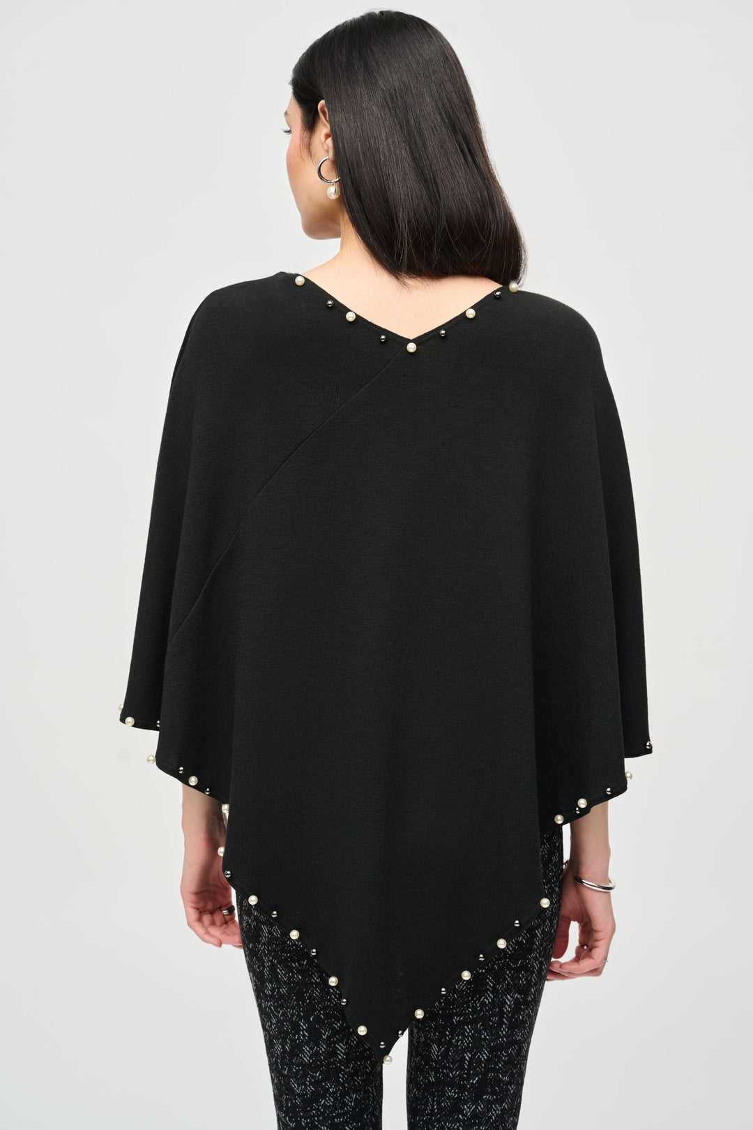 PONCHO WITH PEARLS & BEADS