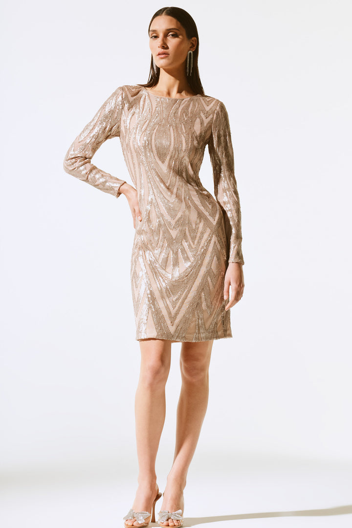 PLACEMENT SEQUINS DRESS