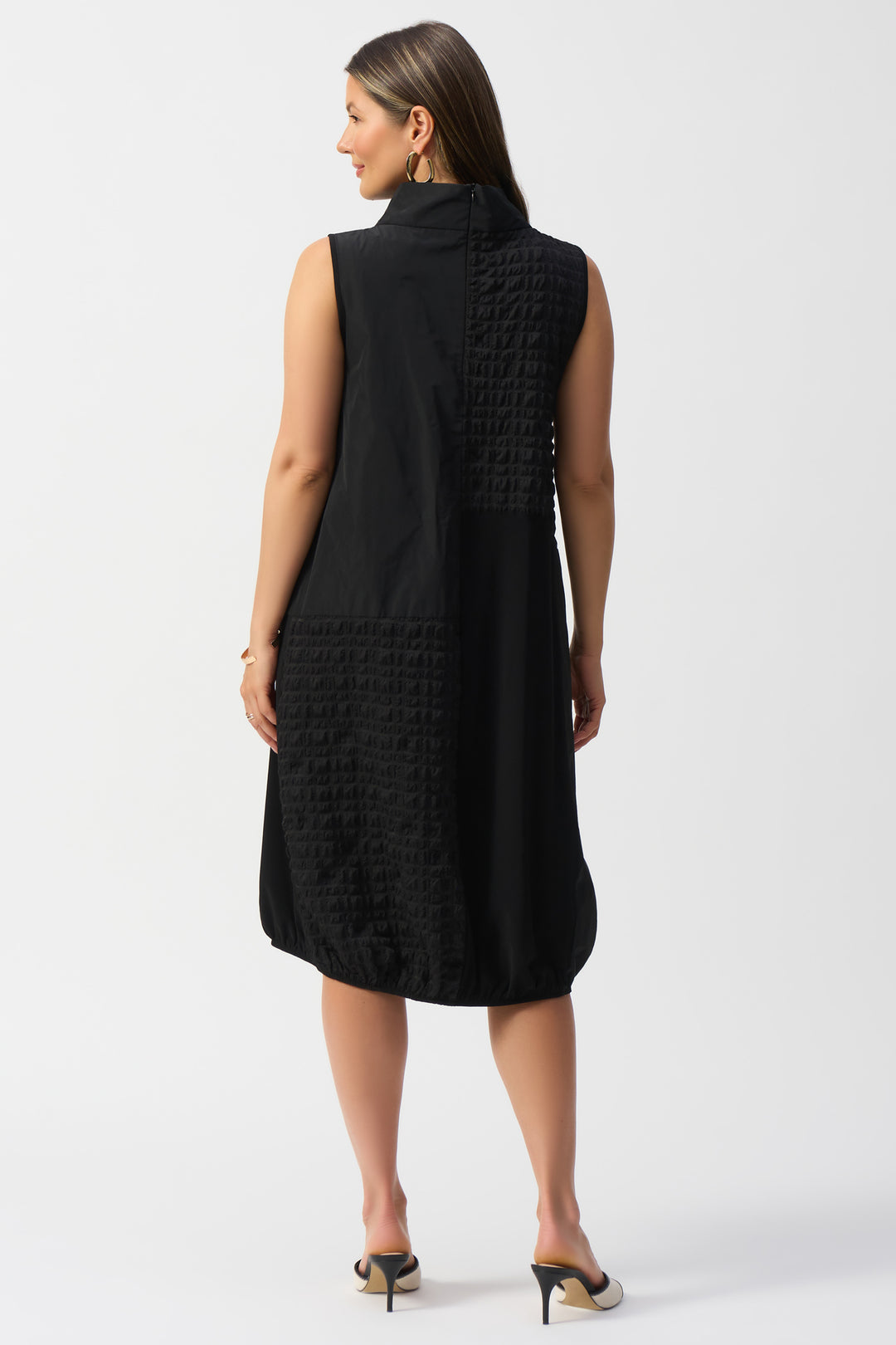 BUBBLE TEXTURED & MEMORY COCOON DRESS