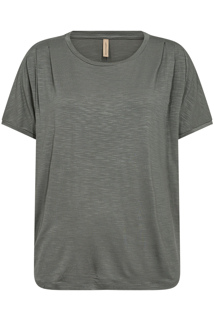 With a round neckline, short sleeves and a comfortable, looser fit, this tee is easy to wear and can be dressed up or down. 