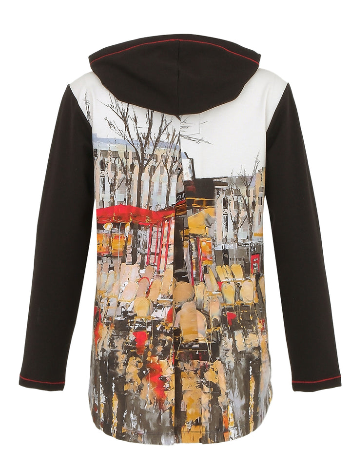 PARISIAN REFLECTIONS HOODIE SWING JACKET