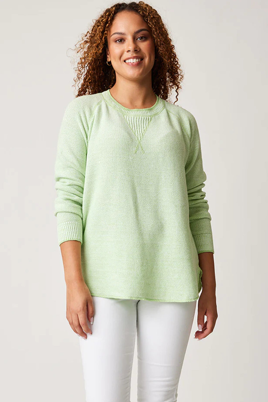 The Skyler Sweater is a stylish and comfortable light sweater, made from 100% cotton and available in lovley spring colours.