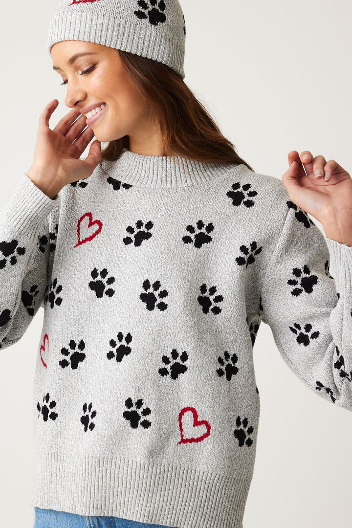 PAW PRINT SWEATER