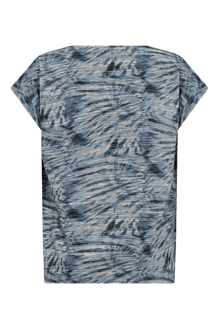 AIR BLUE COMBO ABSTRACT TIEDYE TOP