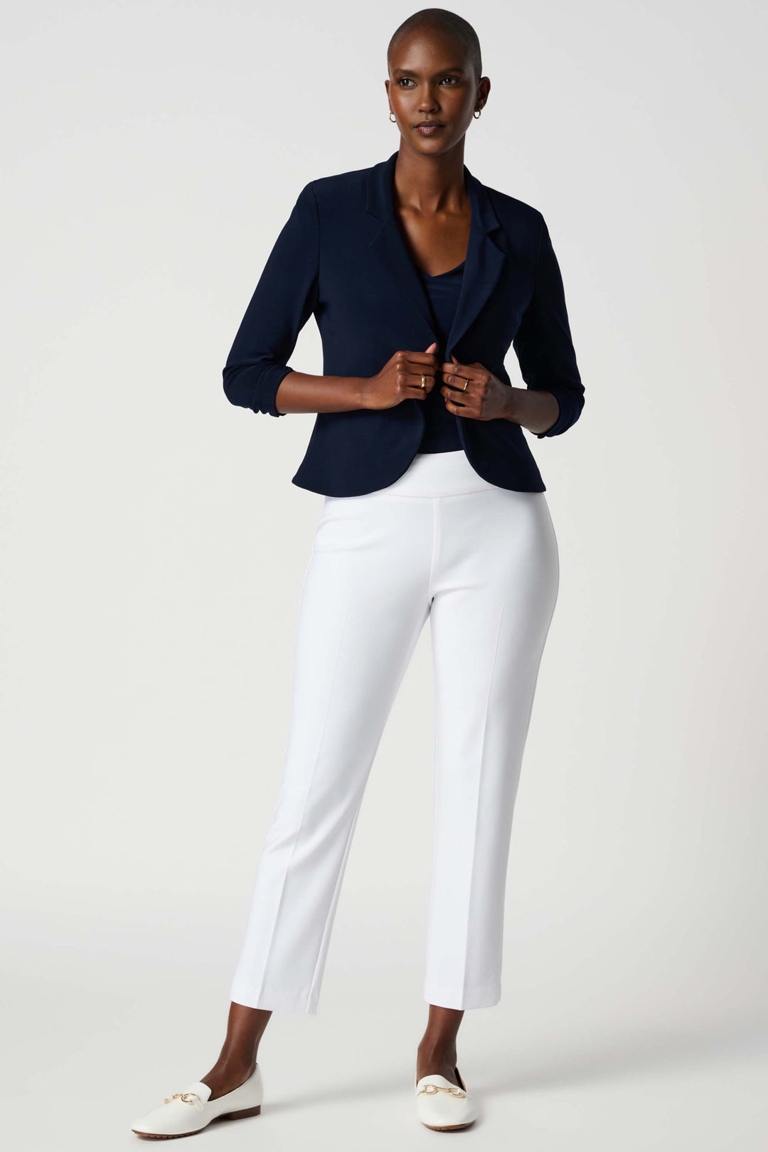 JOSEPH RIBKOFF  STYLE #181089 - 06/JC14 women's business casual cropped ankle dress pant - vanilla