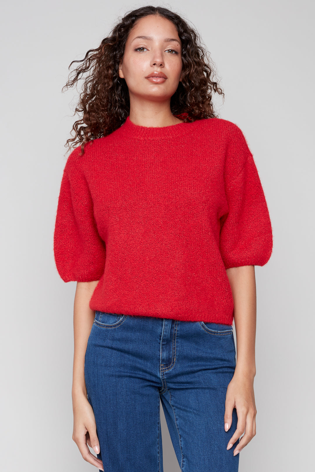 BALLOON ELBOW SLEEVE TOP