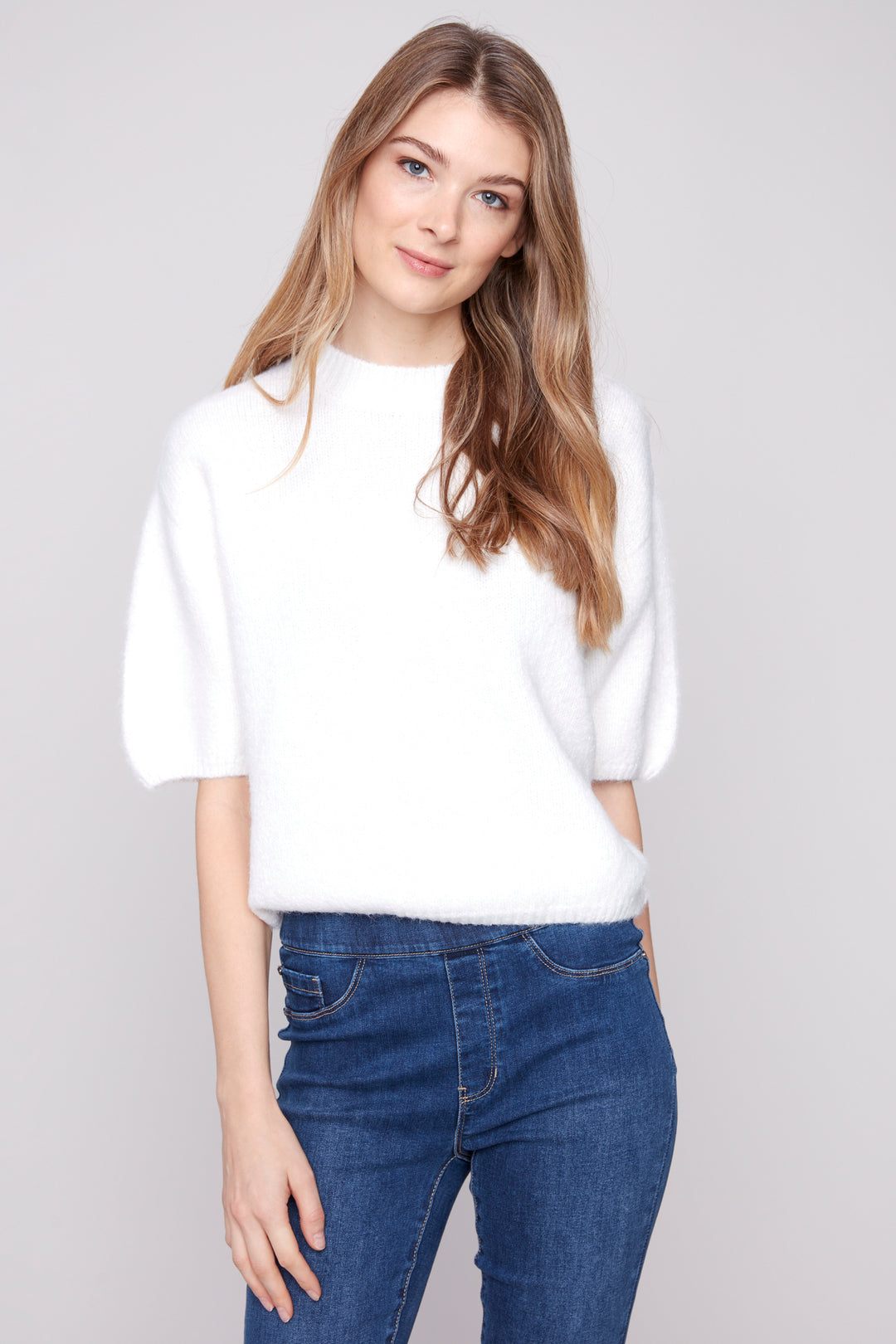 BALLOON ELBOW SLEEVE TOP
