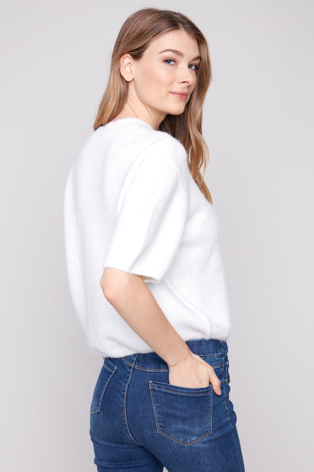 BALLOON ELBOW SLEEVE TOP