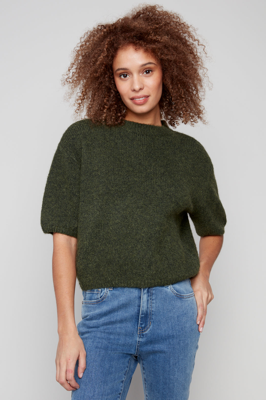 BALLOON ELBOW SLEEVE TOP