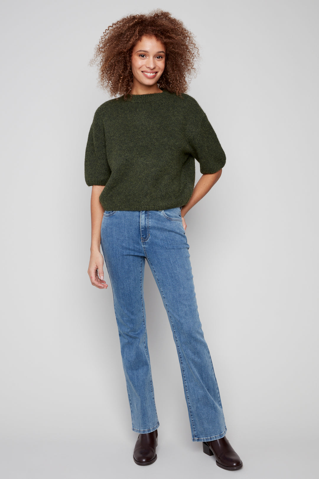 BALLOON ELBOW SLEEVE TOP