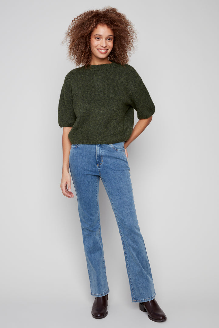 BALLOON ELBOW SLEEVE TOP
