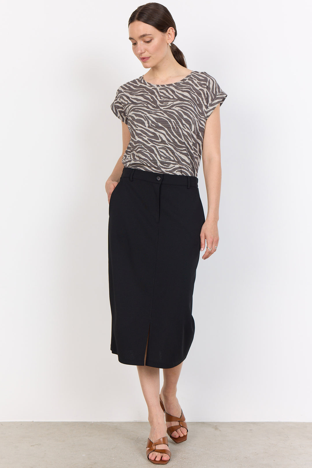 BURNOUT TIGER PRINT TOP