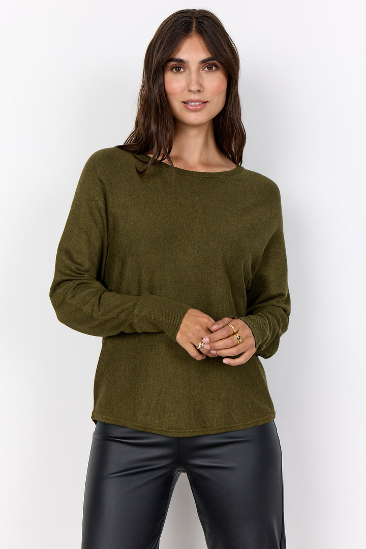 BUTTON BACK LIGHT SWEATER TOP