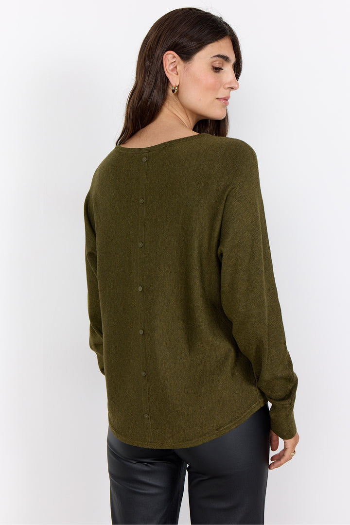 BUTTON BACK LIGHT SWEATER TOP