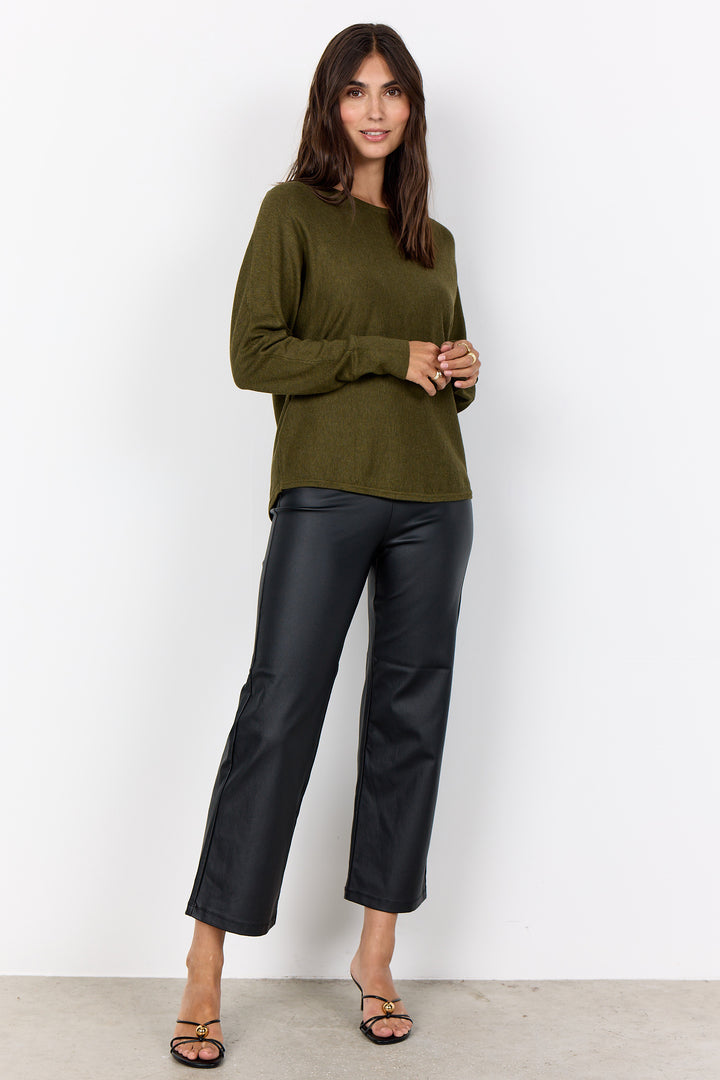 BUTTON BACK LIGHT SWEATER TOP
