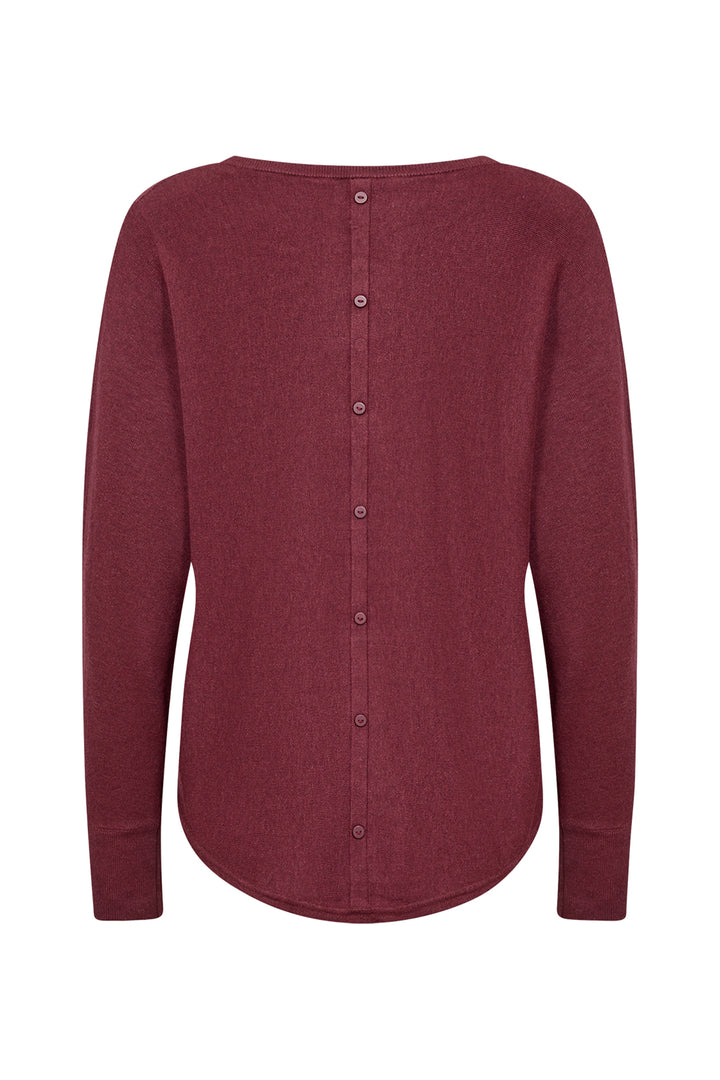 BUTTON BACK LIGHT SWEATER TOP