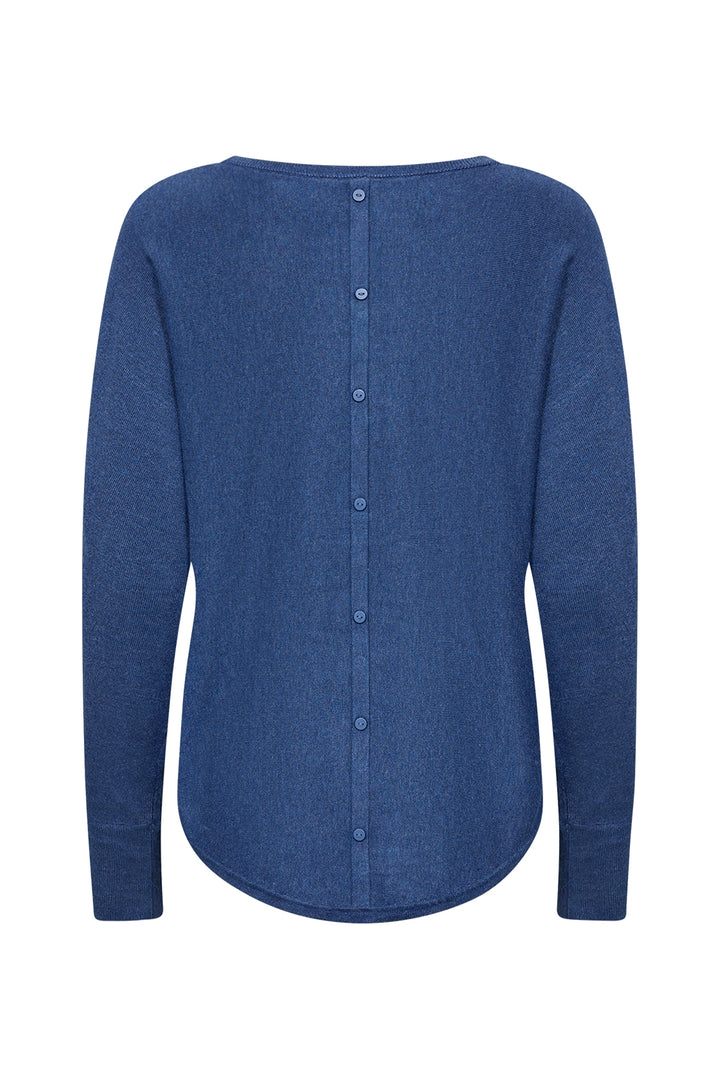 BUTTON BACK LIGHT SWEATER TOP
