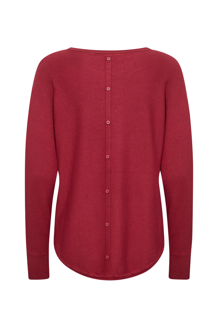 BUTTON BACK LIGHT SWEATER TOP