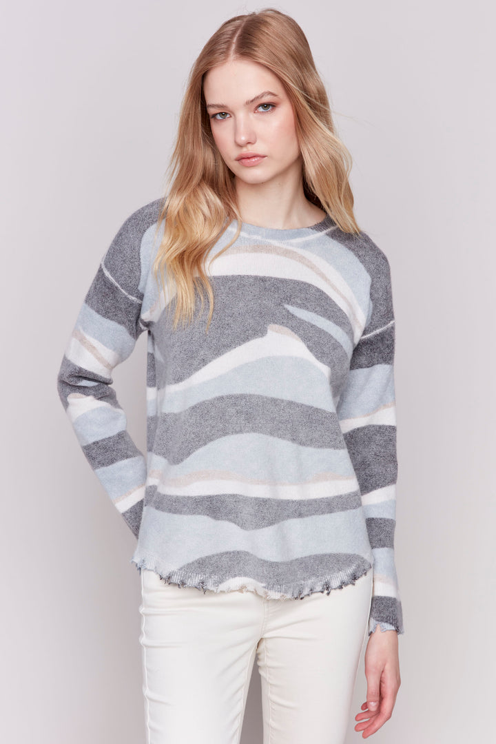 REVERSIBLE WAVY STRIPE TOP