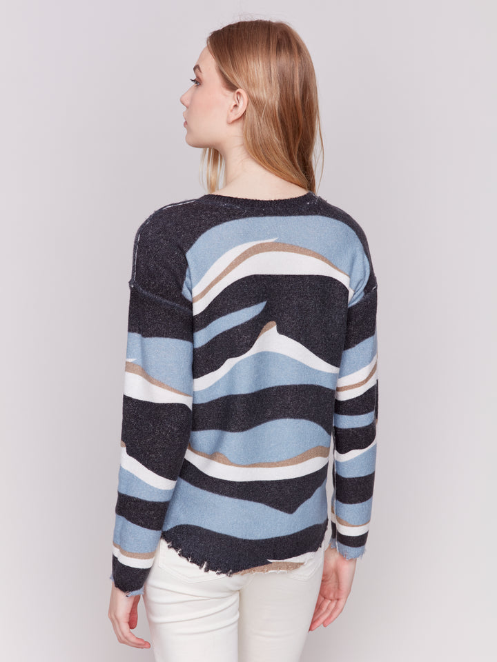 REVERSIBLE WAVY STRIPE TOP