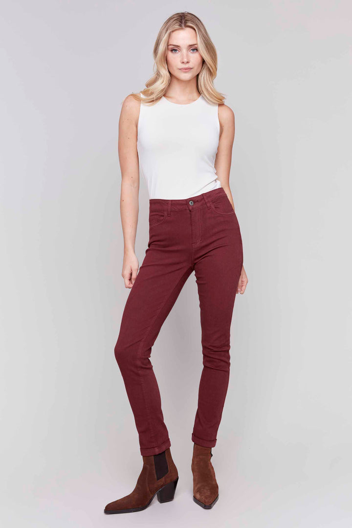 Charlie B Fall 2024  With their slim leg, regular rise and cuffed hem, these timeless jeans are sure to stand out. 