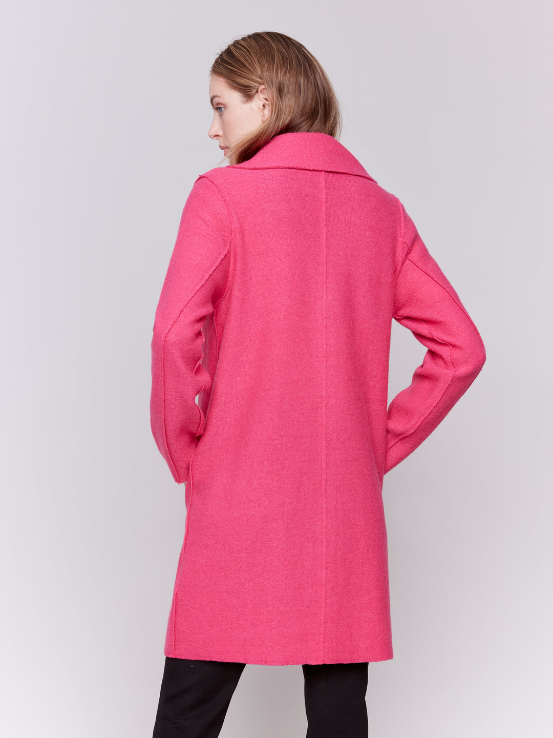 BOILED WOOL KNIT COAT