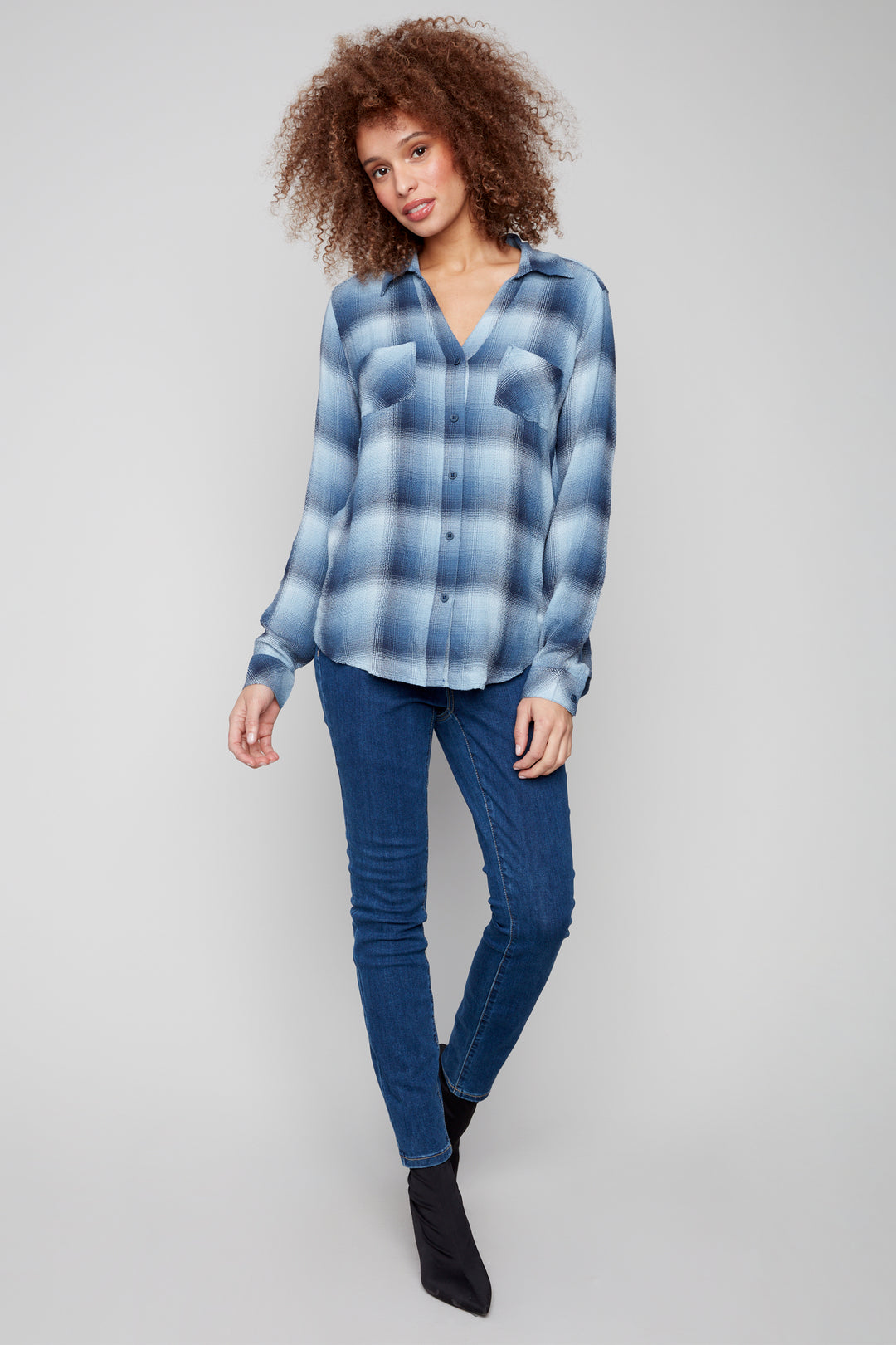 DENIM PLAID SHIRT