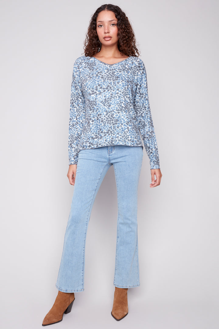 DITSY PRINTED LS TOP